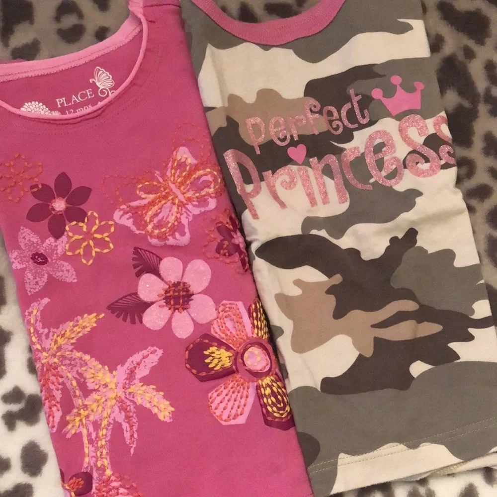 Children’s Place Pink Camo Top Bundle 12 months